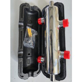   Hidraulikus váltó, rozsdamentes, szigeteléssel, belső keverőelemmel D76x360 mm, 4x1", 2,5m3/h, 45 kW