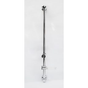   Zuhanytartó rúd (fém) Állítható furattávolságú, plexi szappantartóval
80cm